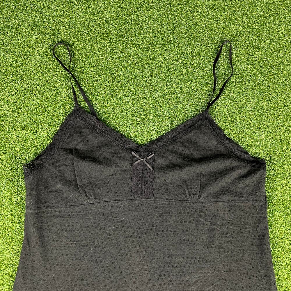 Vintage Black Adjustable Strap Soft Basic Tank To… - image 2